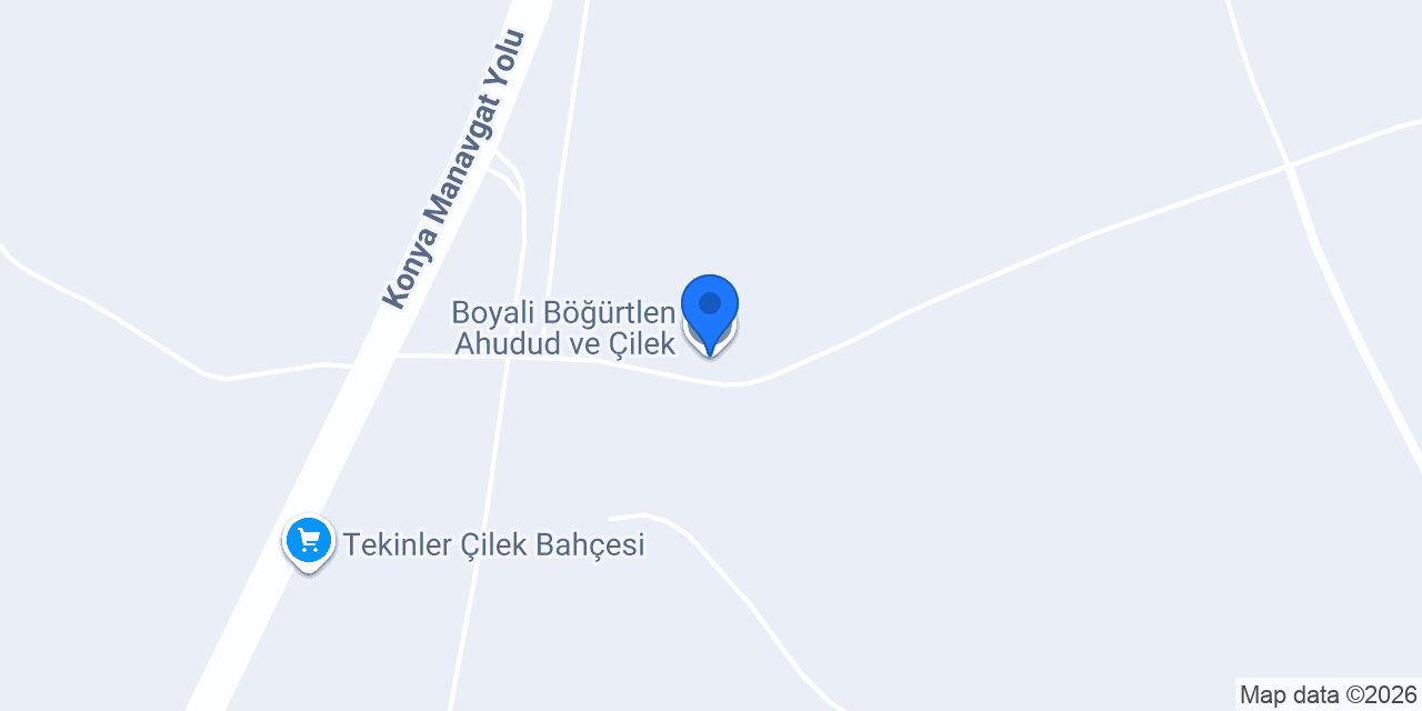 Boyali Böğürtlen Ahudud ve Çilek konumu