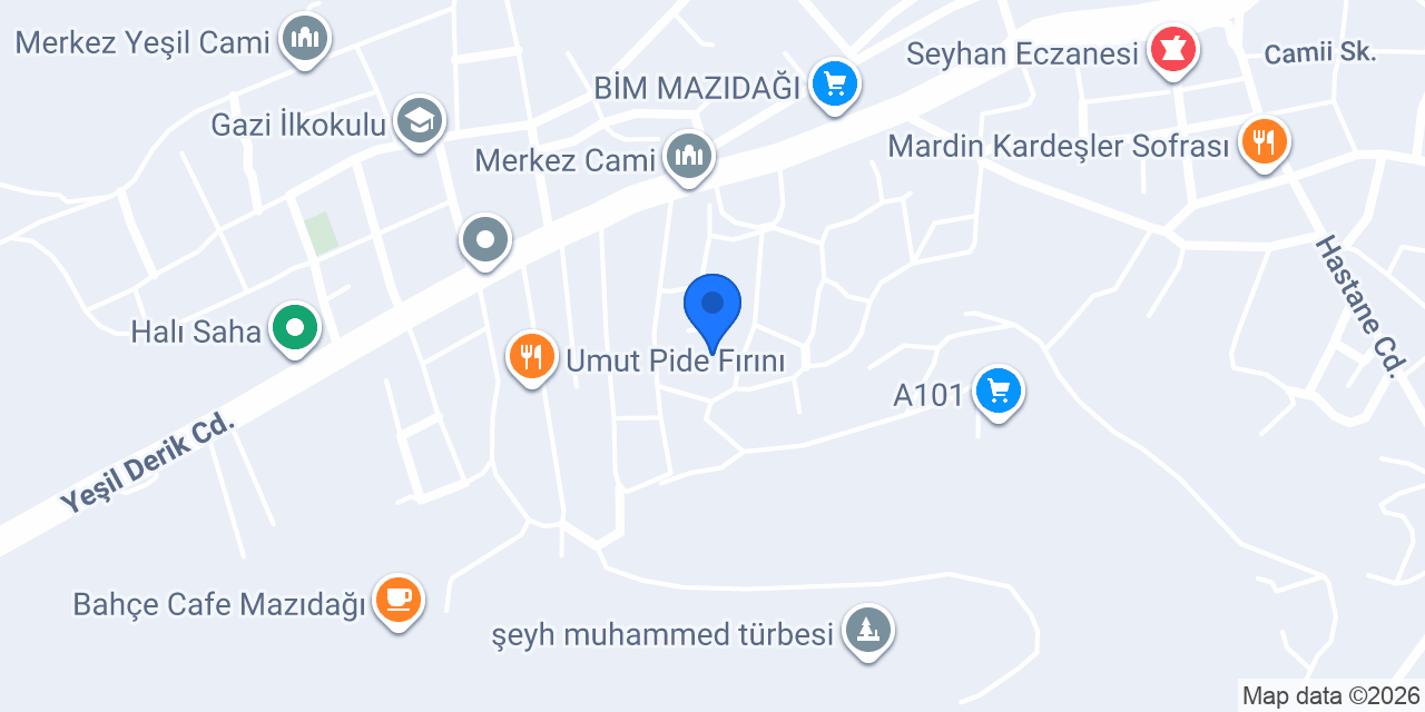Pınar mermer ve granit atölyesi konumu