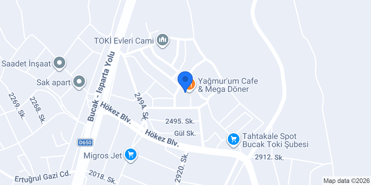 Yağmur'um Cafe & Mega Döner konumu
