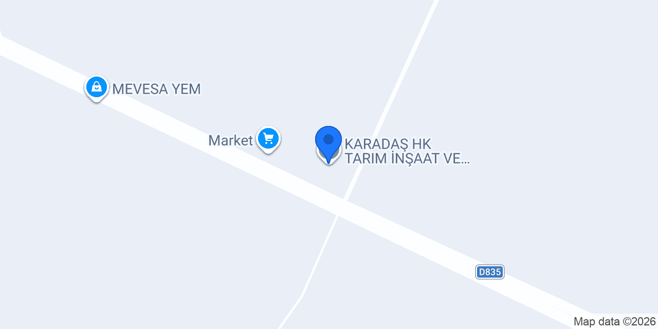 KARADAŞ HK TARIM İNŞAAT VE MÜTEAHHİTLİK konumu