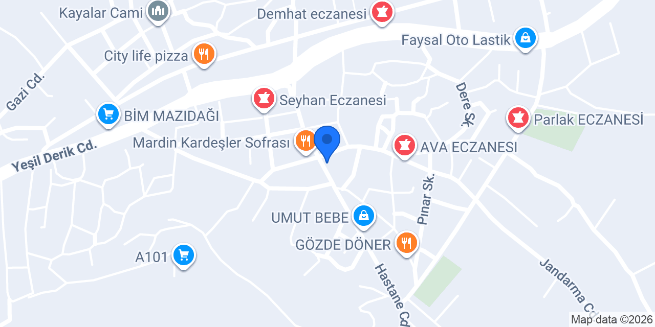 Mazıdağı Eczanesi konumu