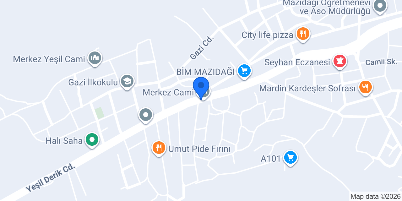 Lezzet Pizza Mazıdağı konumu