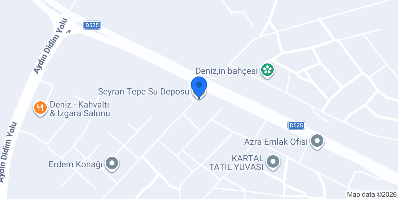 Seyran Tepe Su Deposu konumu