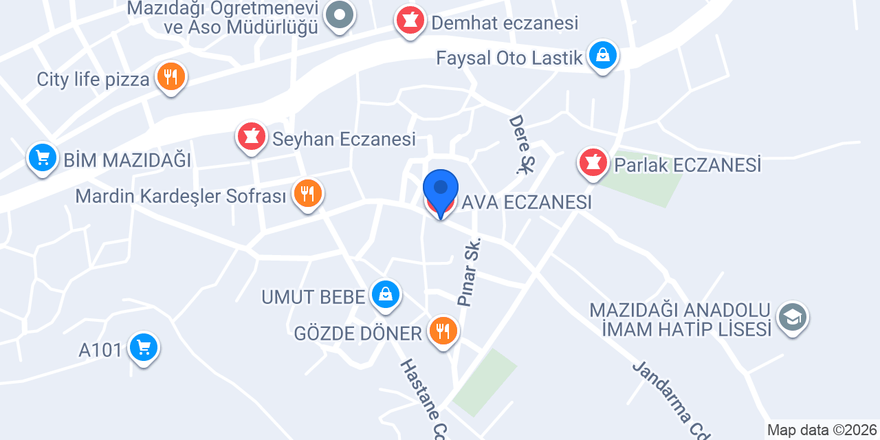 AVA ECZANESI konumu