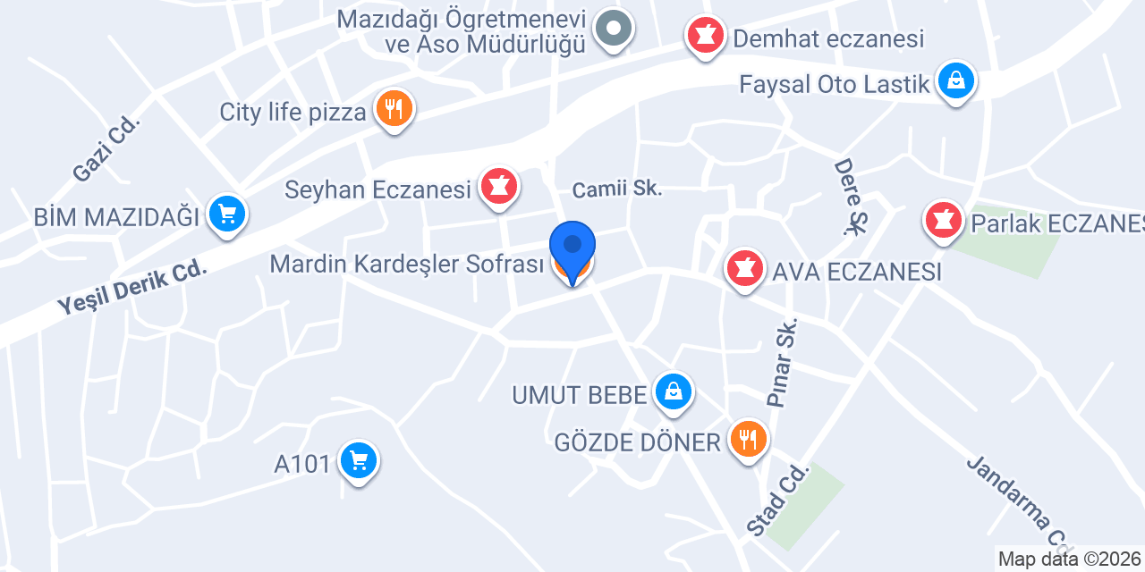 Mardin Kardeşler Sofrası konumu
