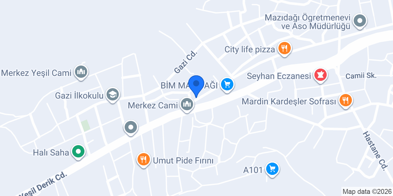 Mazıdağı Azra Çiçek evi konumu
