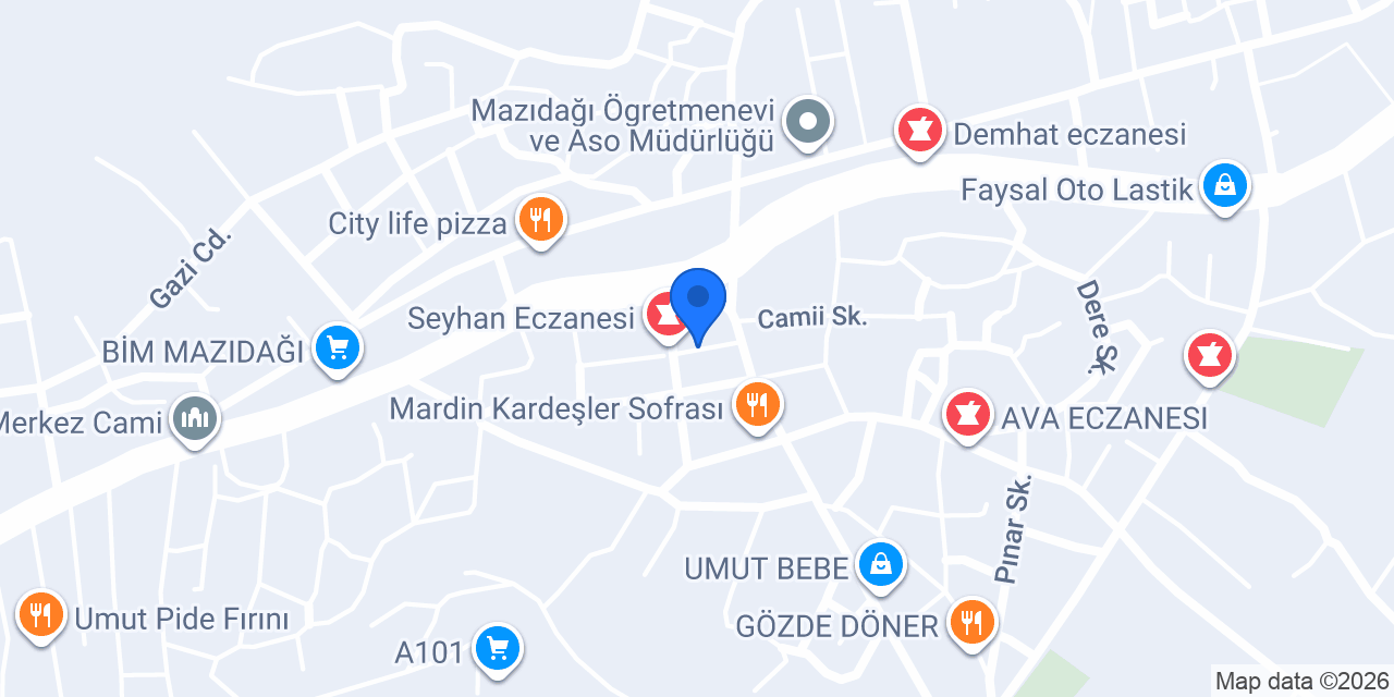Mazdo pastanesi konumu