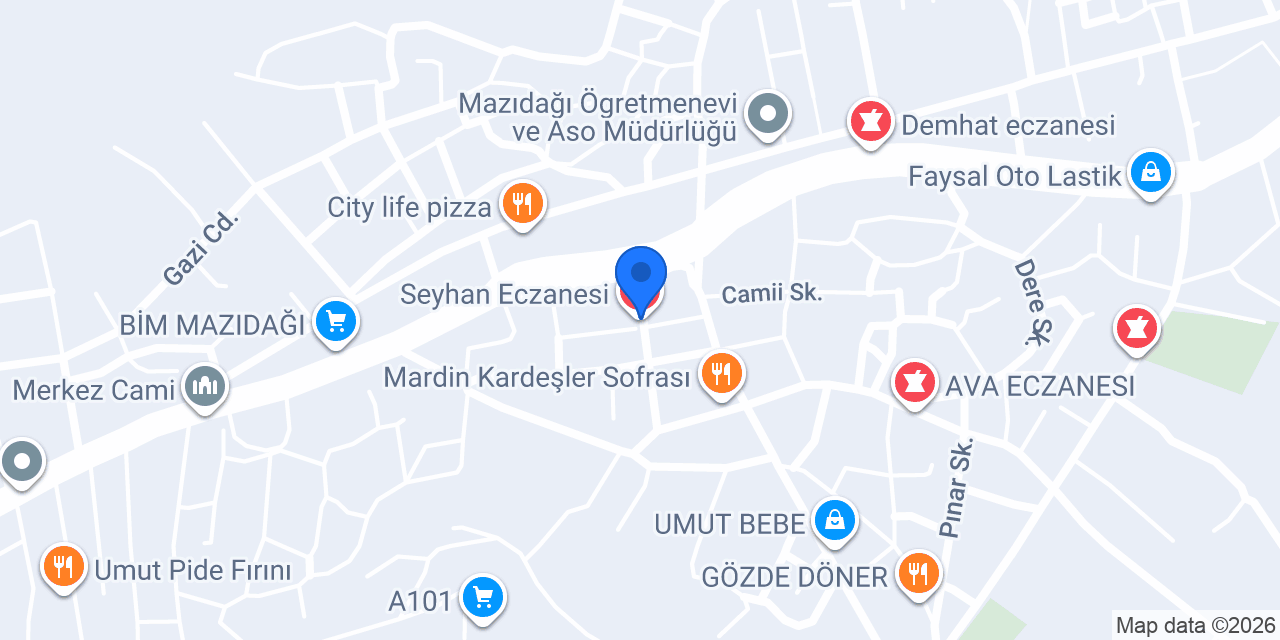 Seyhan Eczanesi konumu