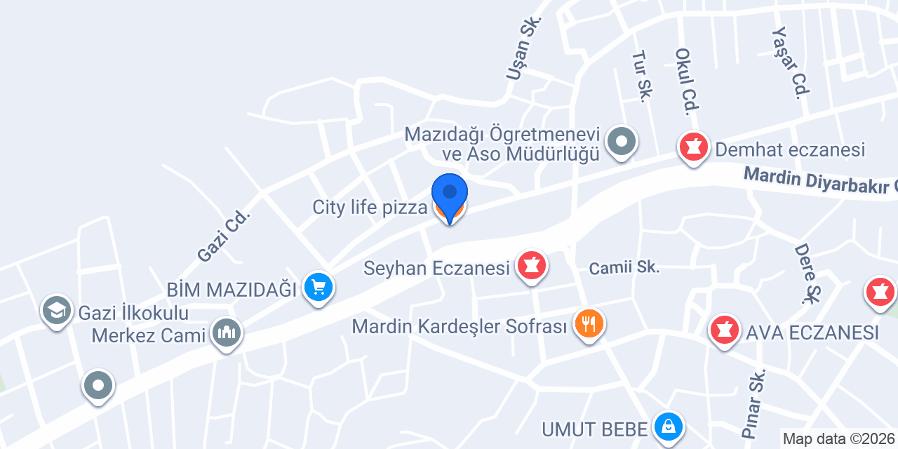 City life pizza konumu