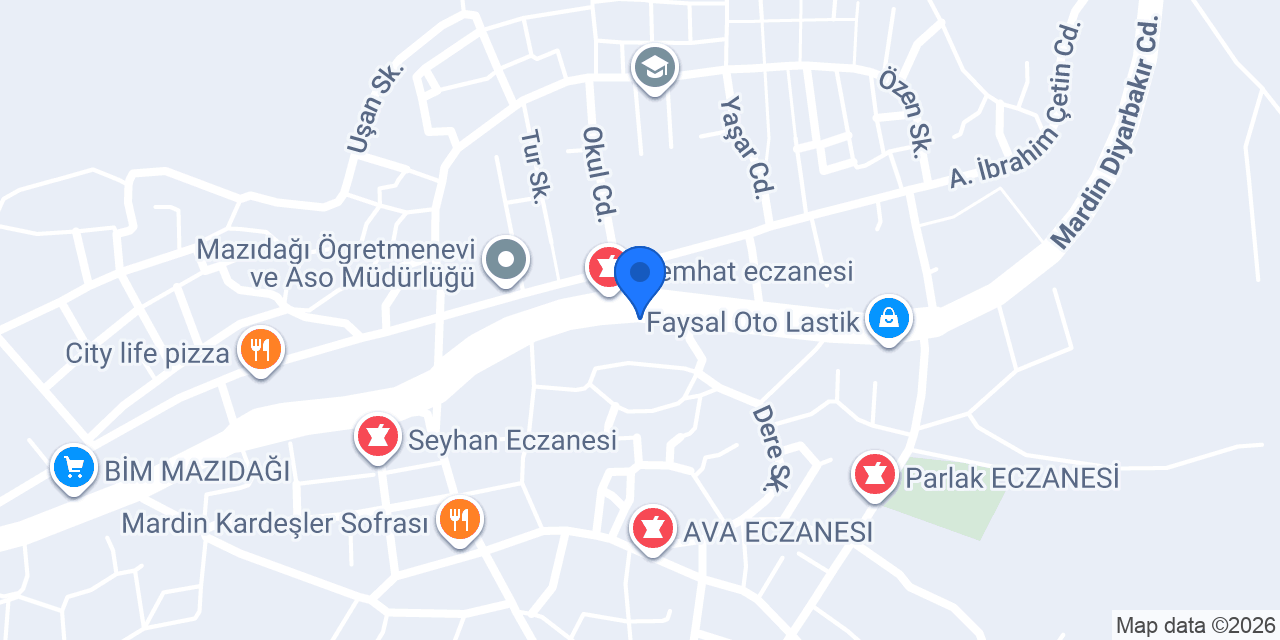 Mazıdağı şifa veteriner klinik konumu