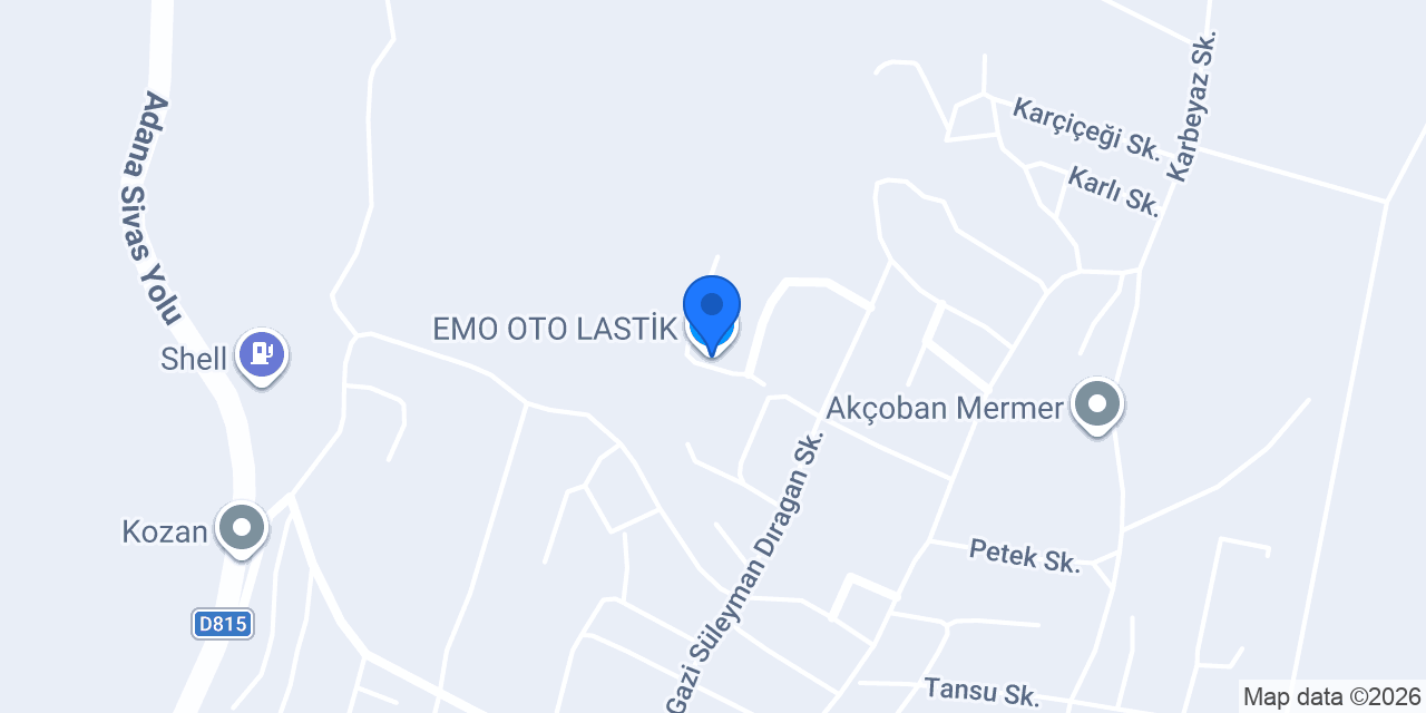 EMO OTO LASTİK konumu