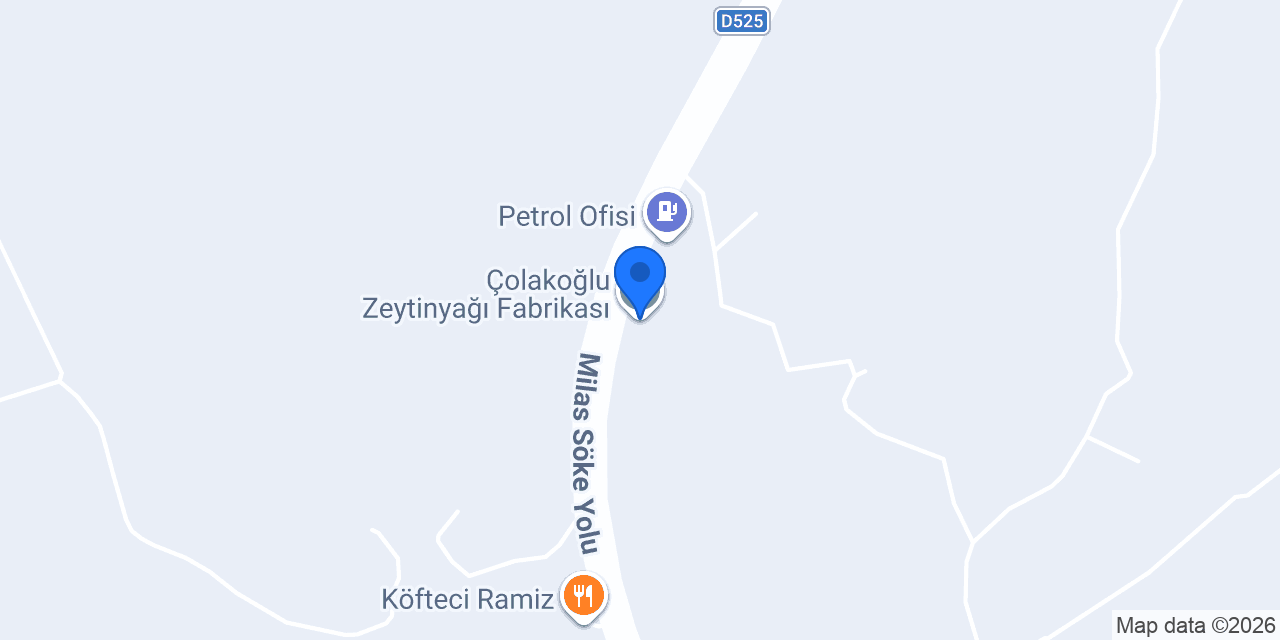 Çolakoğlu Zeytinyağı Fabrikası konumu