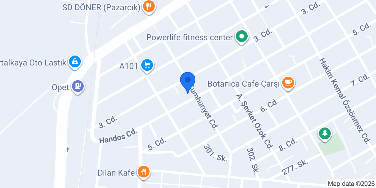 Akıncı Rent A Car konumu