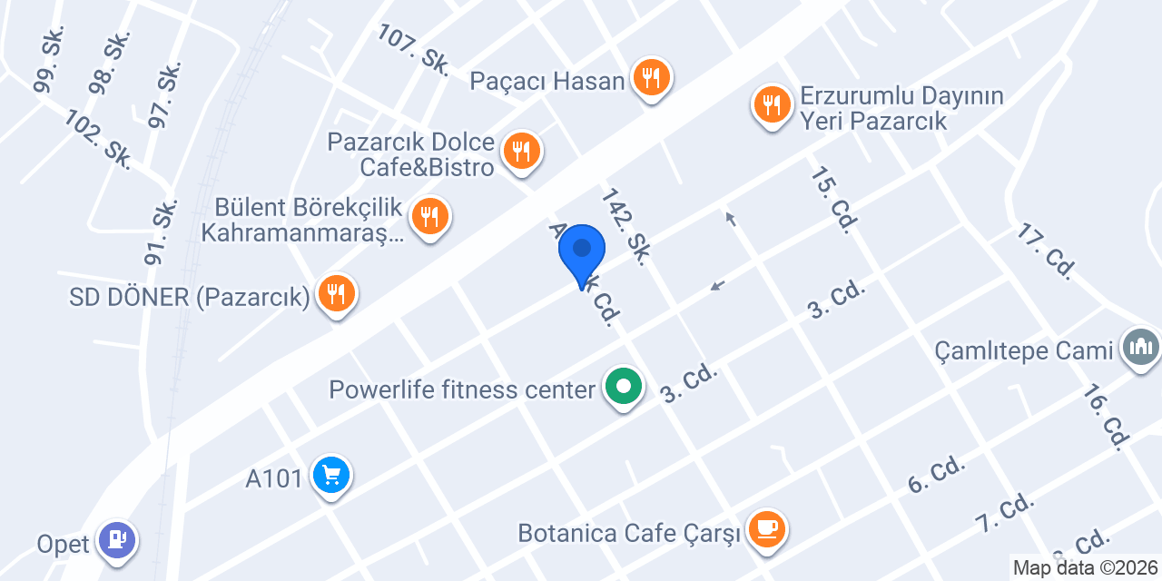 Pazarcık Ocakbaşı Kebap konumu