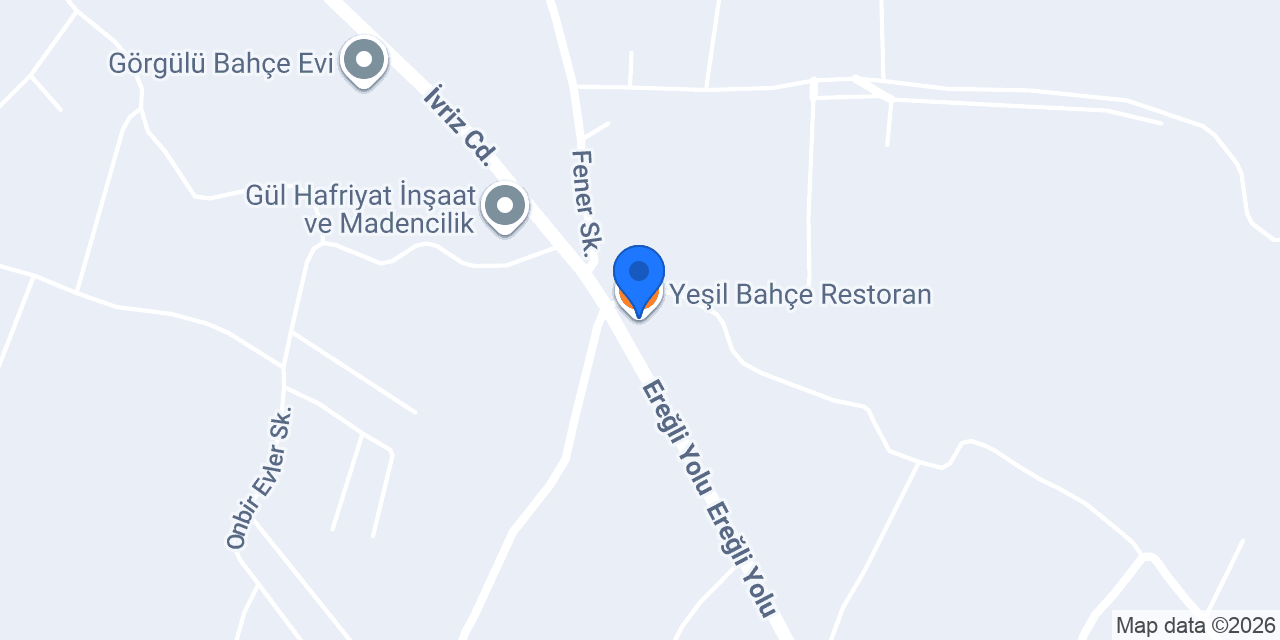 Yeşil Bahçe Restoran konumu