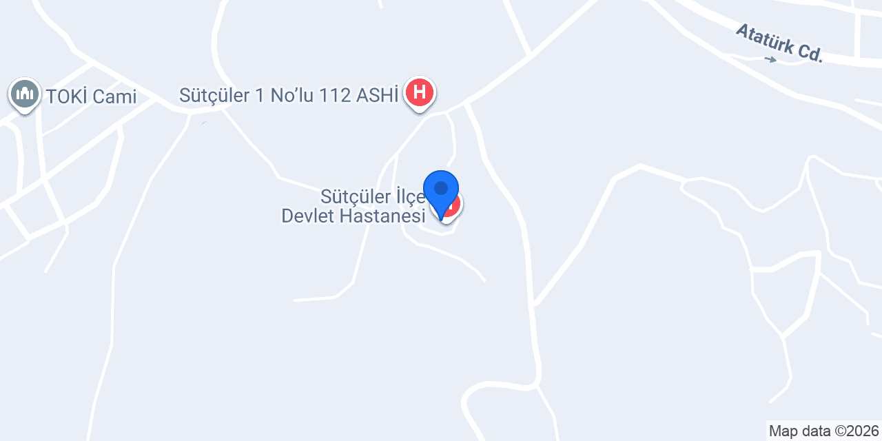 Sütçüler Aile Sağlık Mer. konumu