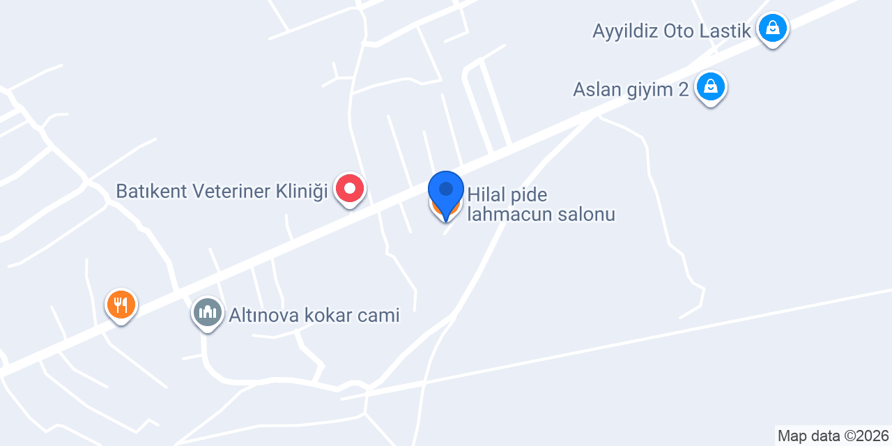 Hilal pide lahmacun salonu konumu