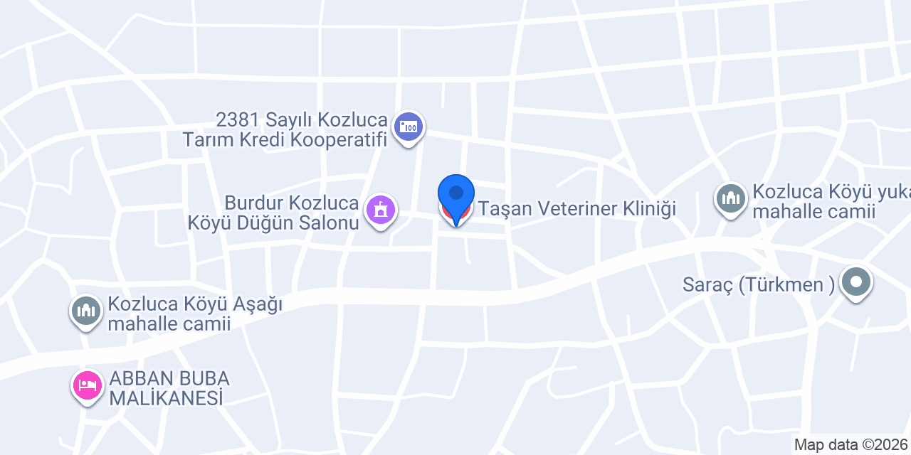 Taşan Veteriner Kliniği konumu