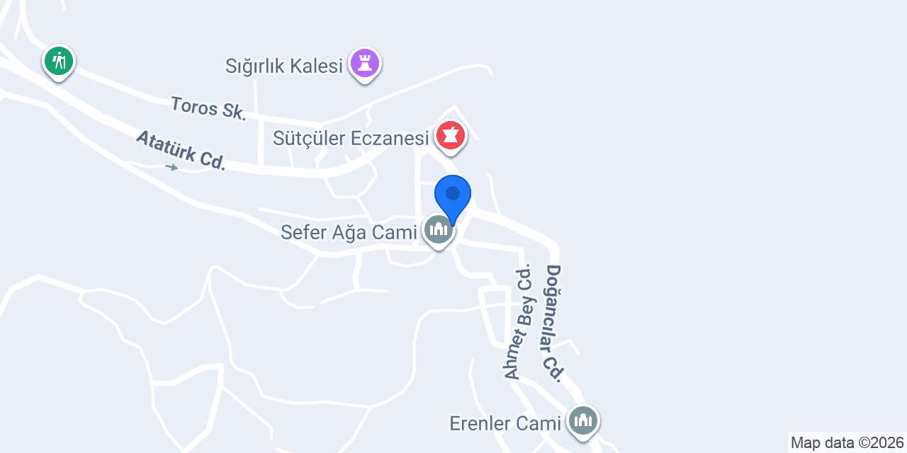 Sütçüler Azizler Lokantasi konumu