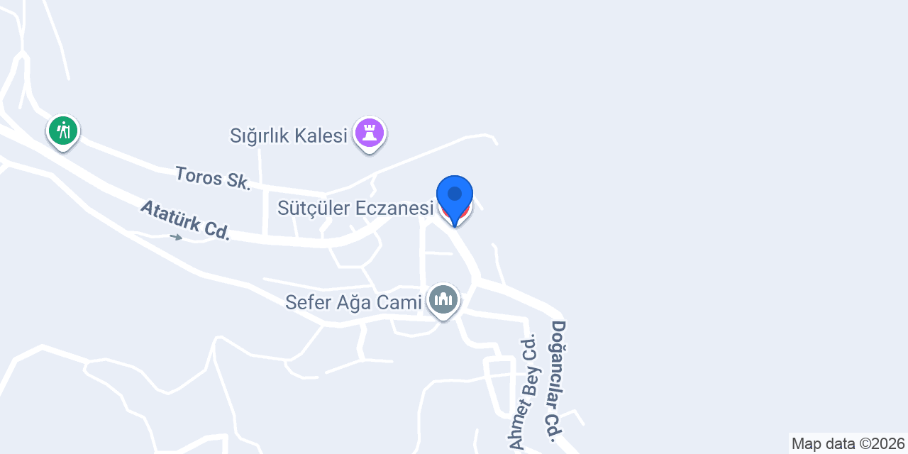 Sütçüler Eczanesi konumu