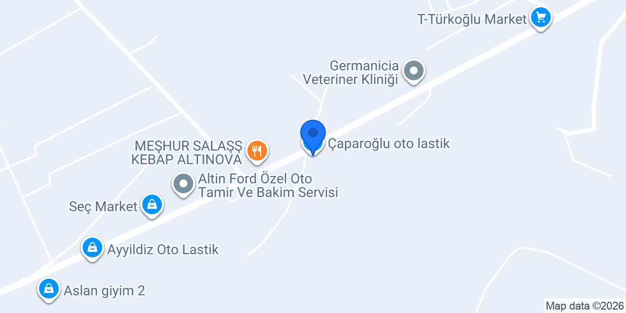 Çaparoğlu oto lastik konumu