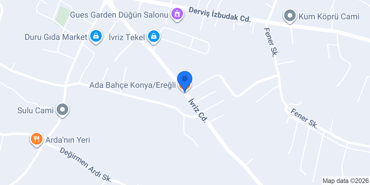 Ada Bahçe Konya/Ereğli konumu