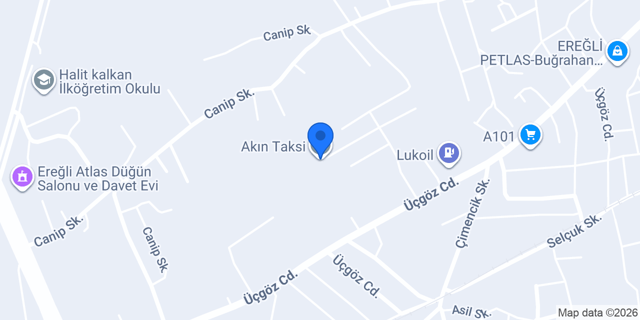 Akın Taksi konumu