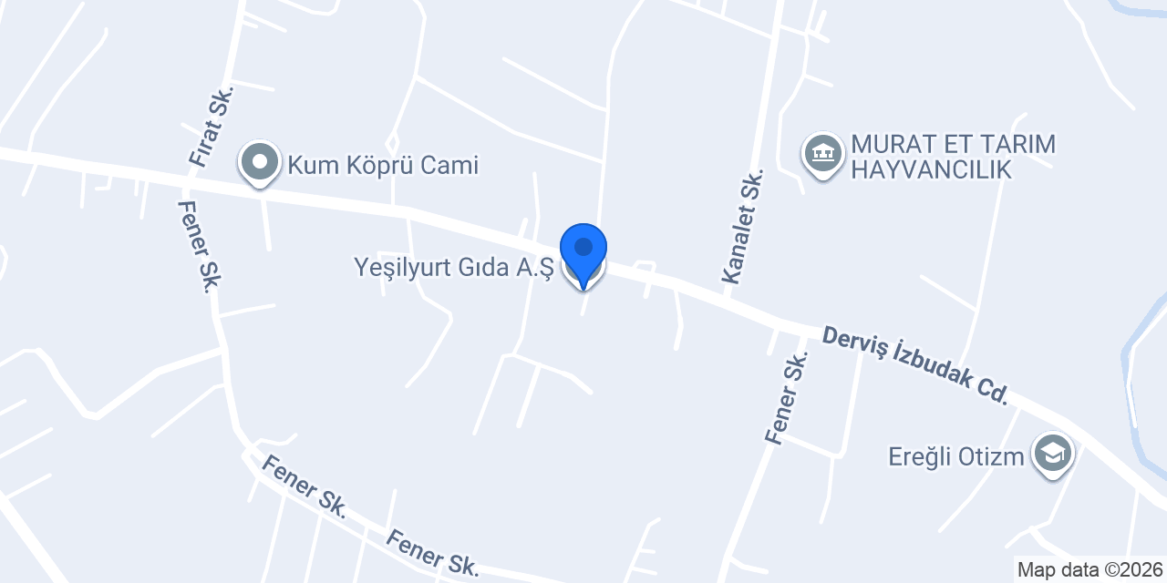 Yeşilyurt Gıda A.Ş konumu