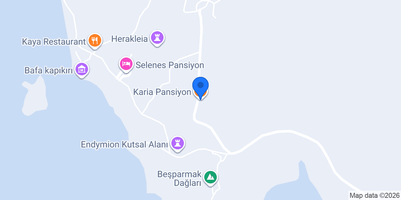 Karia Pansiyon konumu