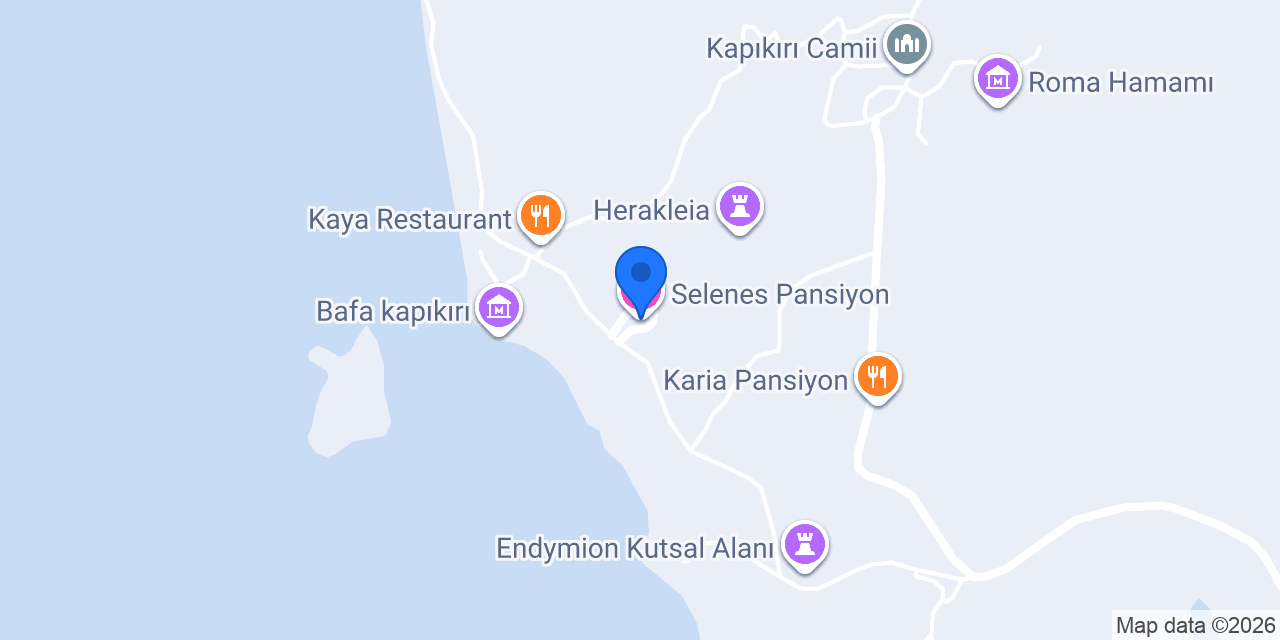 Selenes Pansiyon konumu