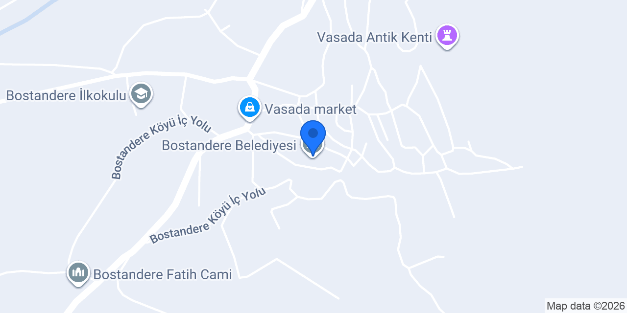 Bostandere Belediyesi konumu