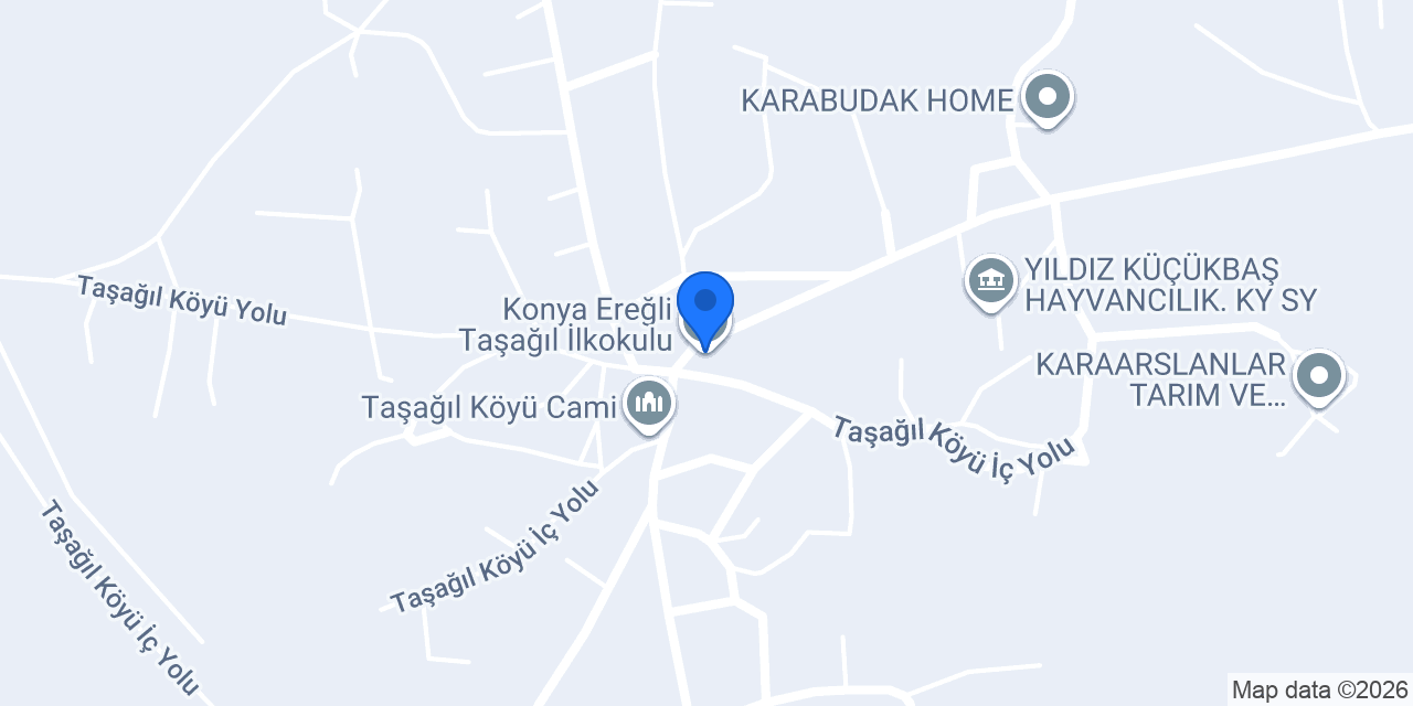 Konya Ereğli Taşağıl İlkokulu konumu