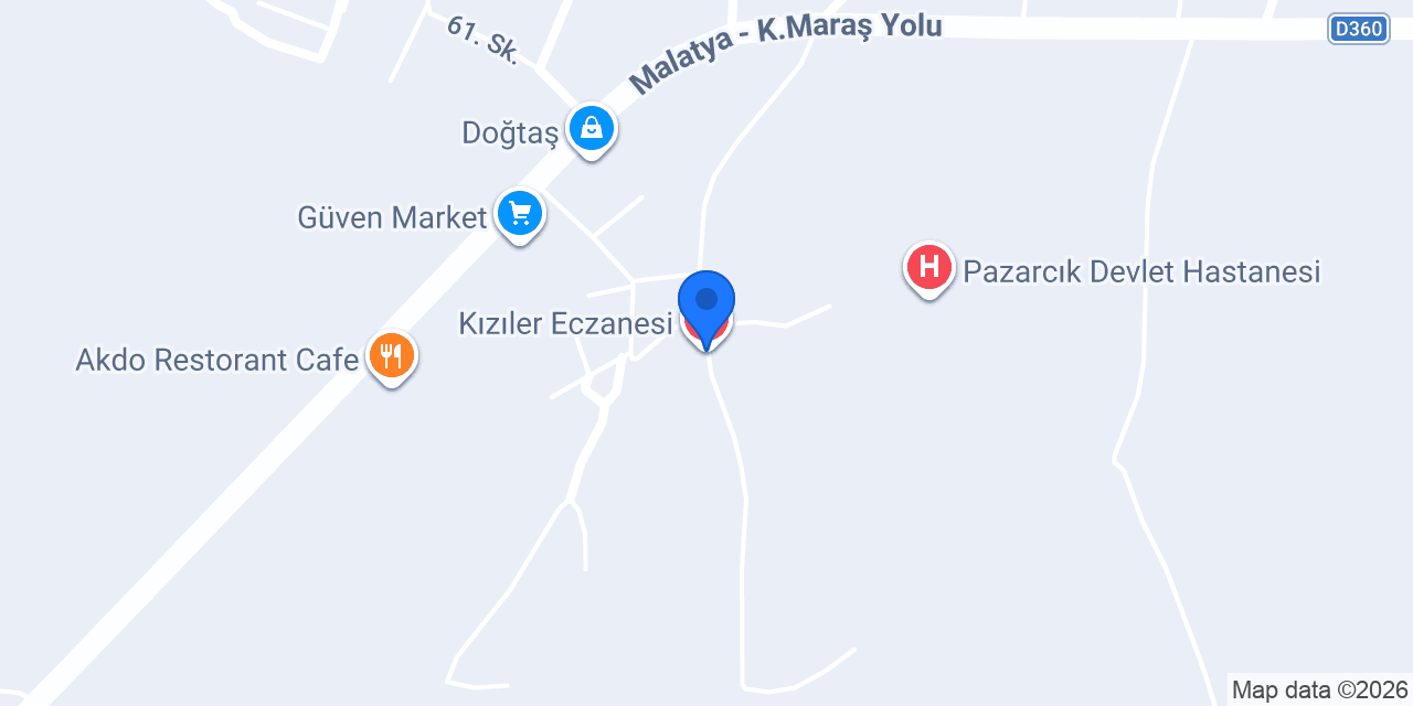 Kızıler Eczanesi konumu