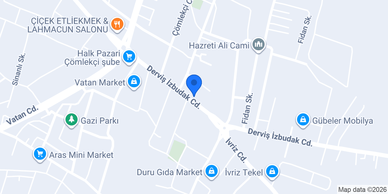 Eredem Çömlekçi Şube konumu