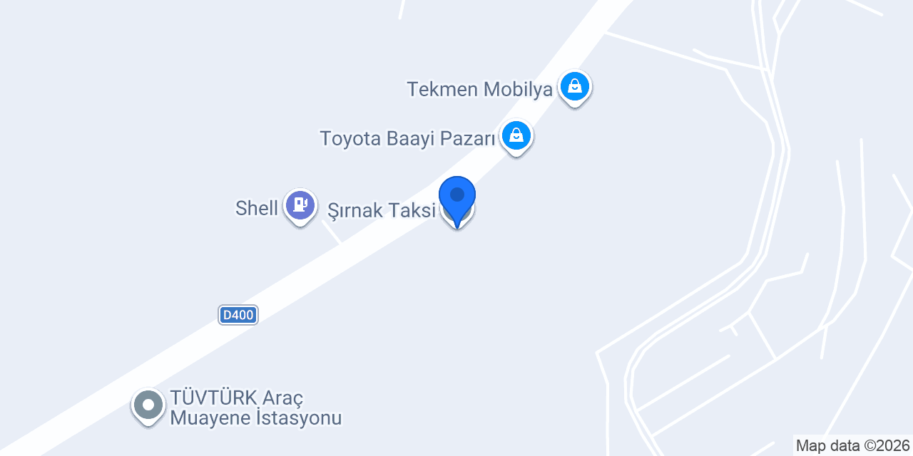 Şırnak Taksi konumu