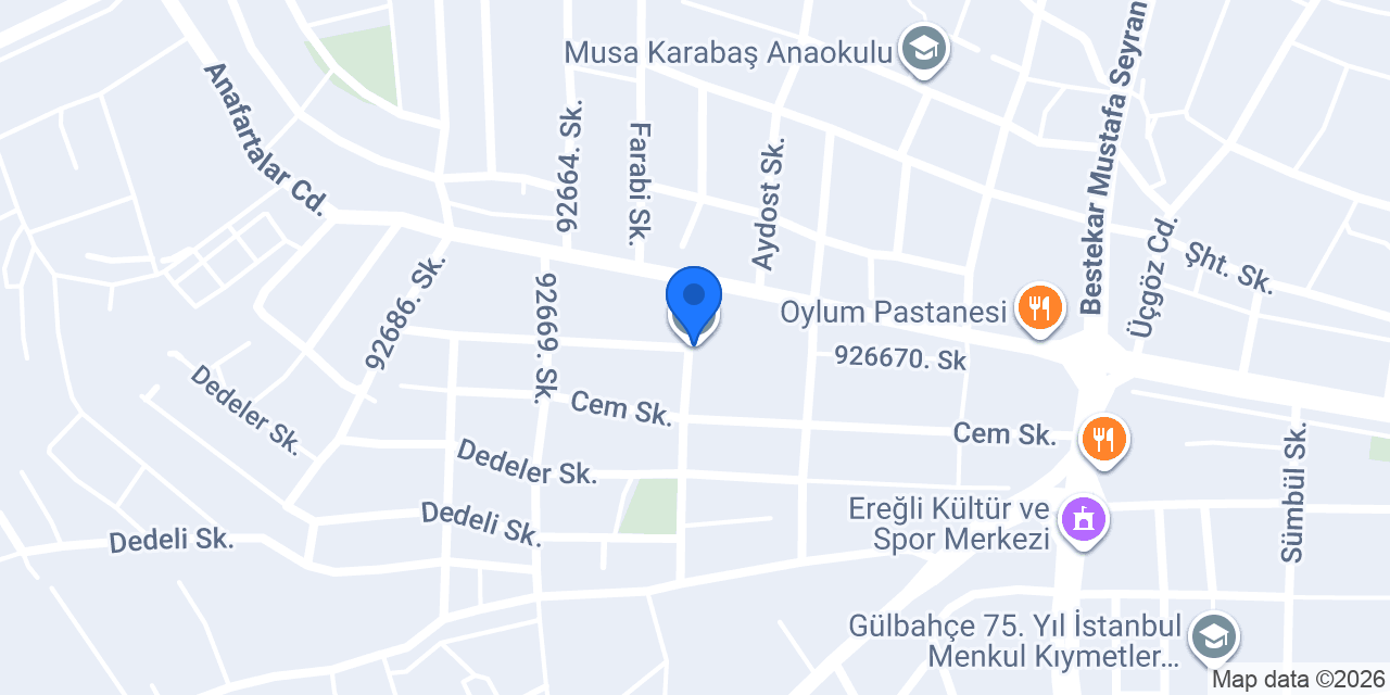 Konya Ereğli Barbaros İlkokulu konumu