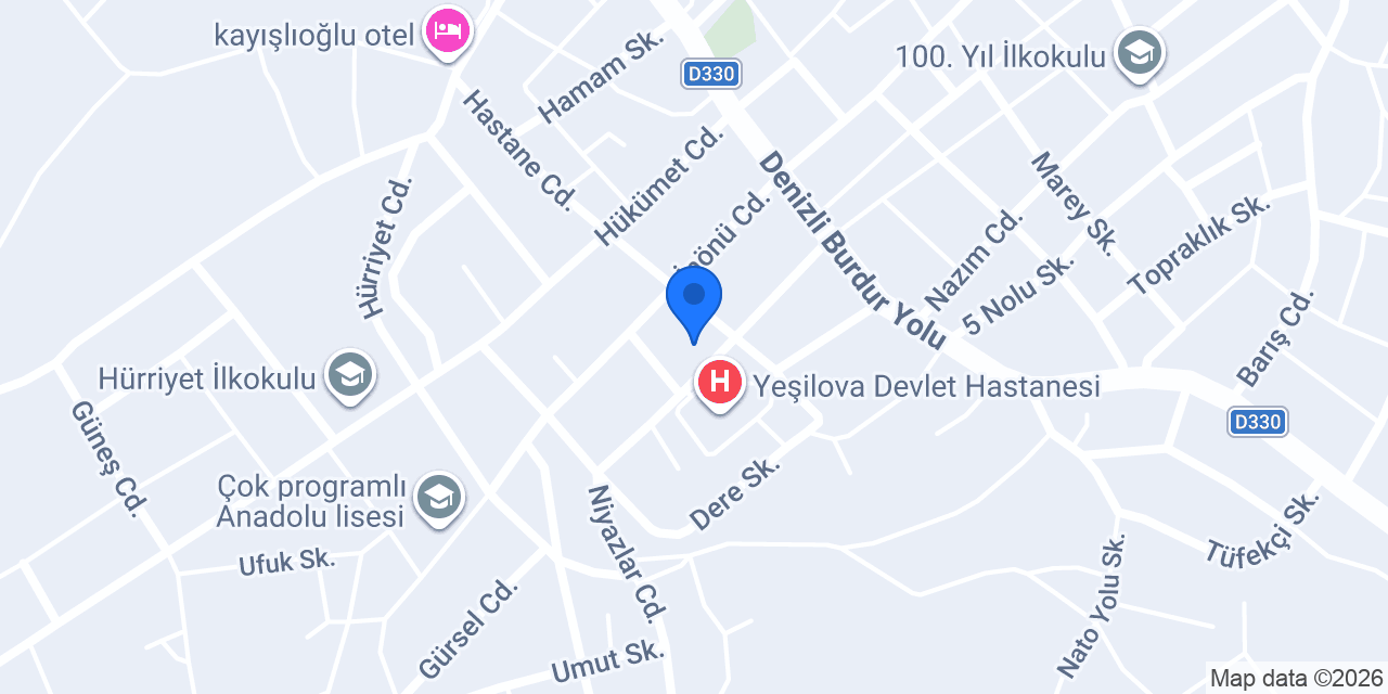 Yeşilova Eczanesi konumu