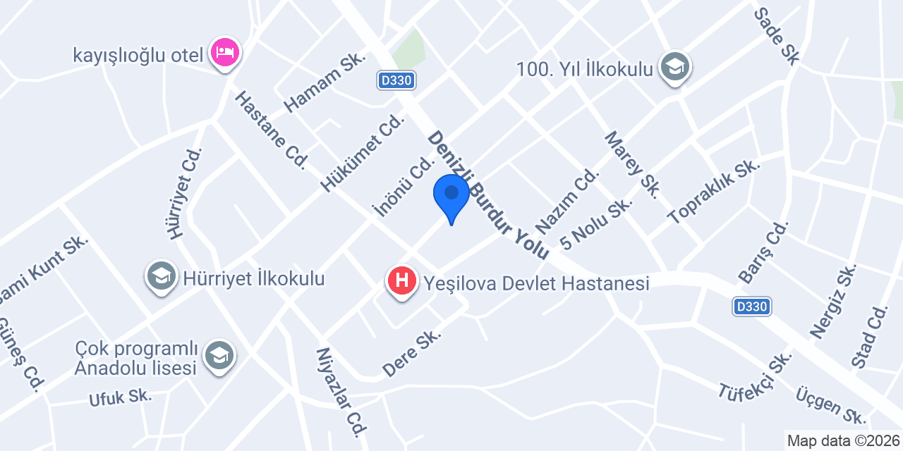 Yeşilova Aile Sağlık Mer. konumu