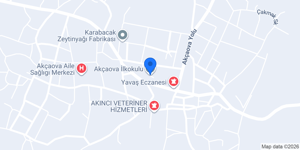 Akçaova İlkokulu konumu