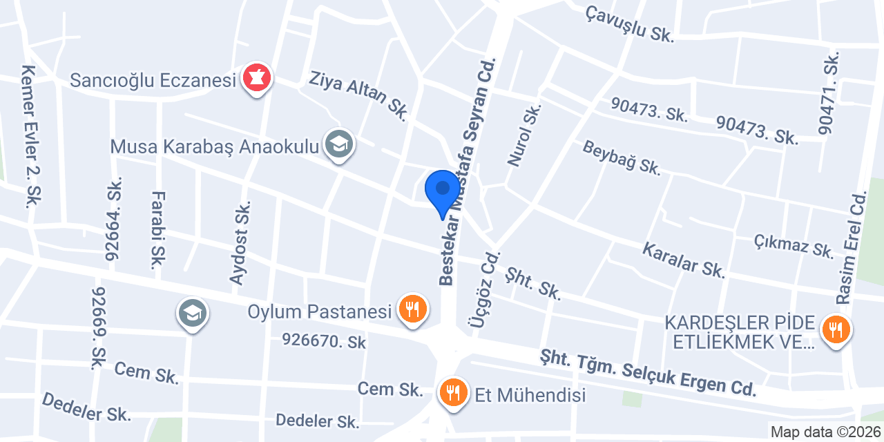 Eredem Pastanesi Üçgöz şubesi konumu