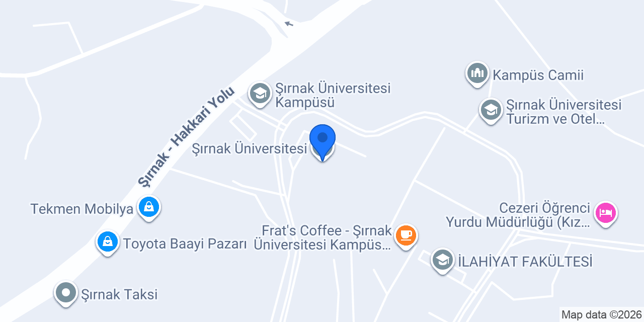 Şırnak Üniversitesi konumu