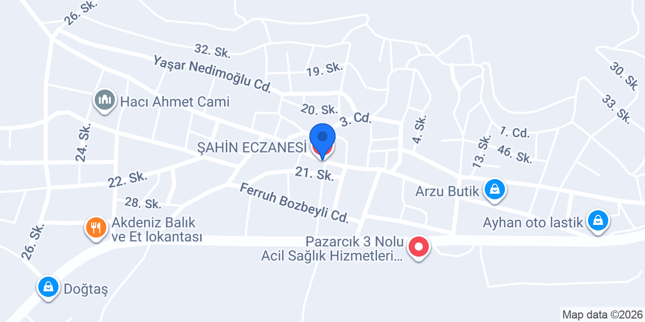 ŞAHİN ECZANESİ konumu