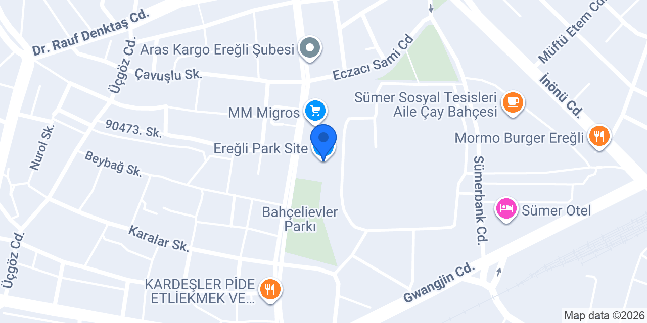 Ereğli Park Site konumu