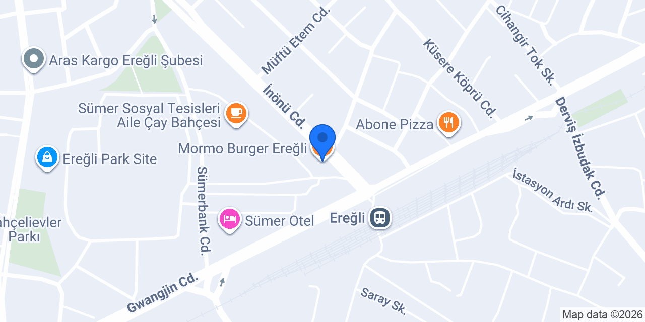 Mormo Burger Ereğli konumu