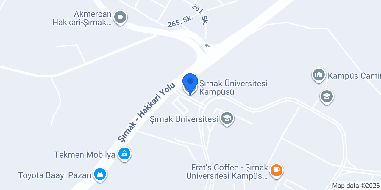 Şırnak Üniversitesi Kampüsü konumu