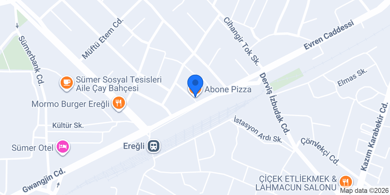 Abone Pizza konumu