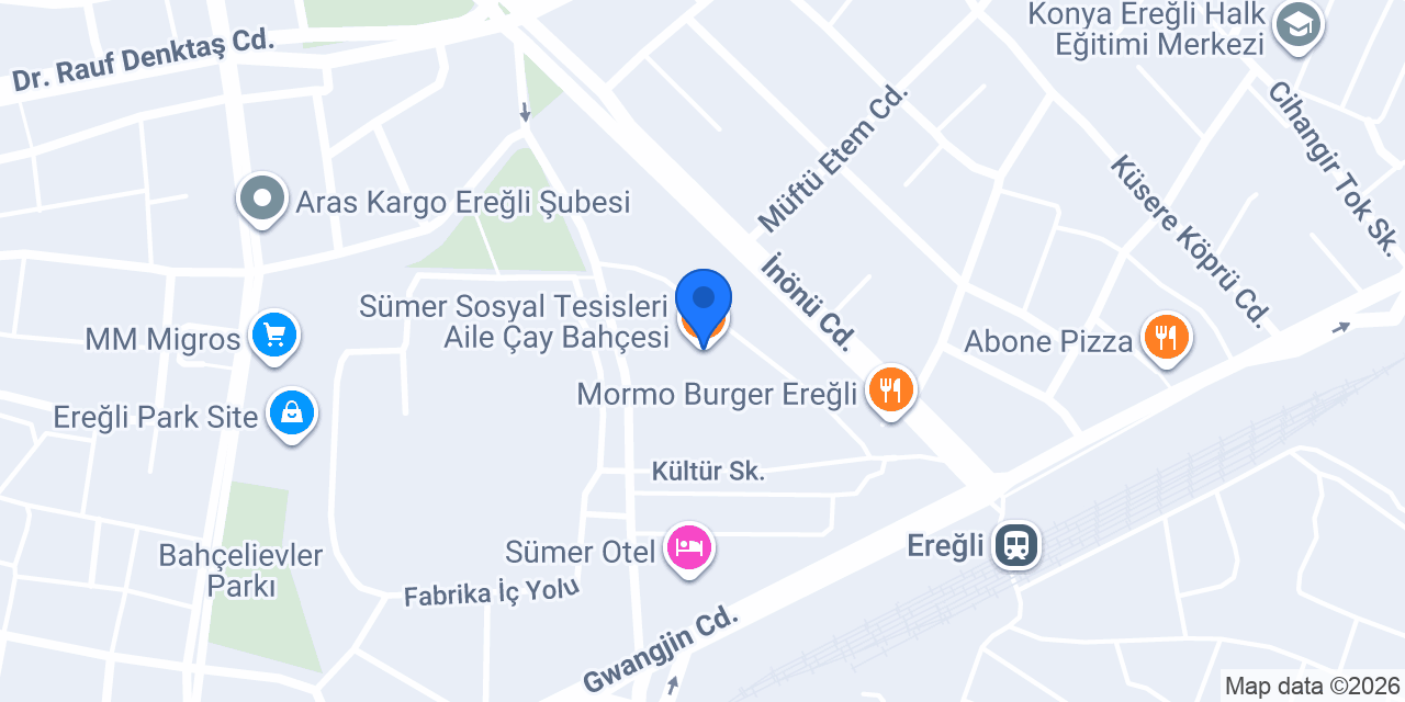 Sümer Sosyal Tesisleri Aile Çay Bahçesi konumu