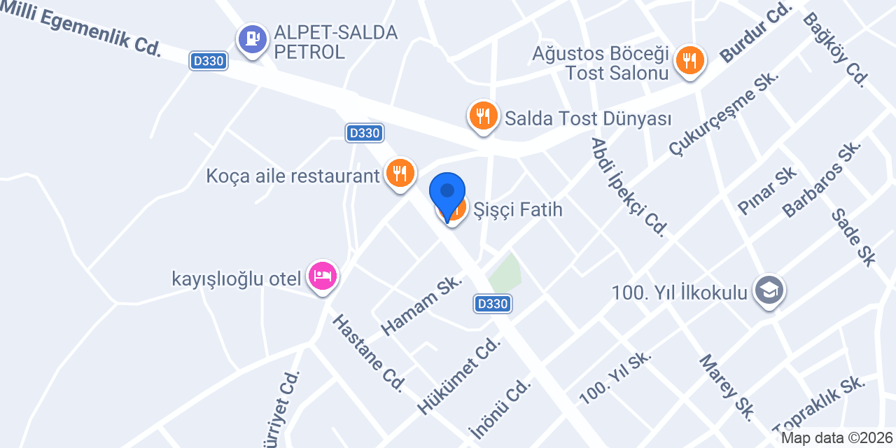 Çınaraltı FASTFOOD konumu