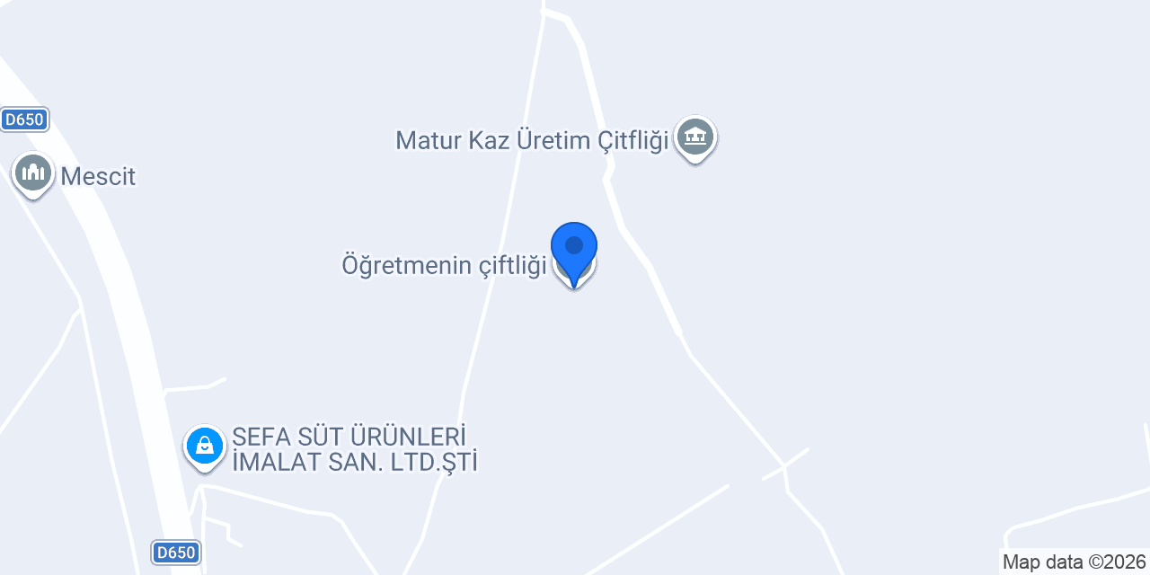Öğretmenin çiftliği konumu
