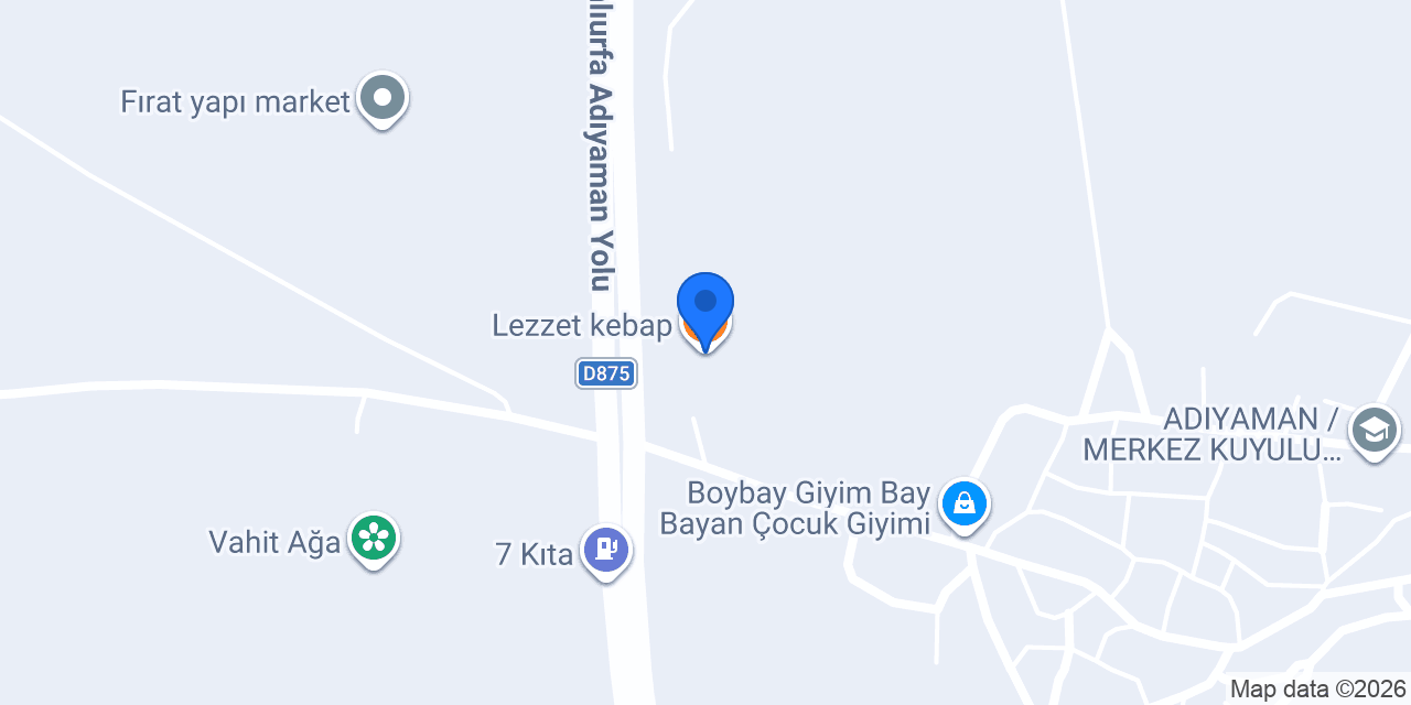Lezzet kebap konumu